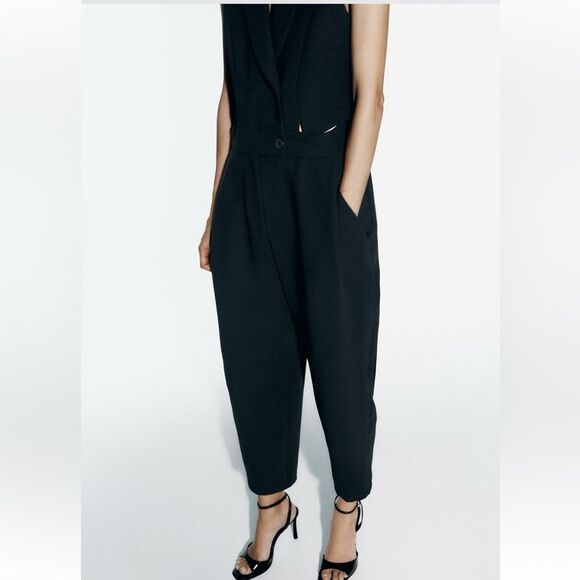 ZARA waistcoat jumpsuit with darts - Picture 4 of 10